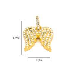 Jewelry Hip Hop Fashion Full Diamond Angel Pendant Necklace Angel Pieces