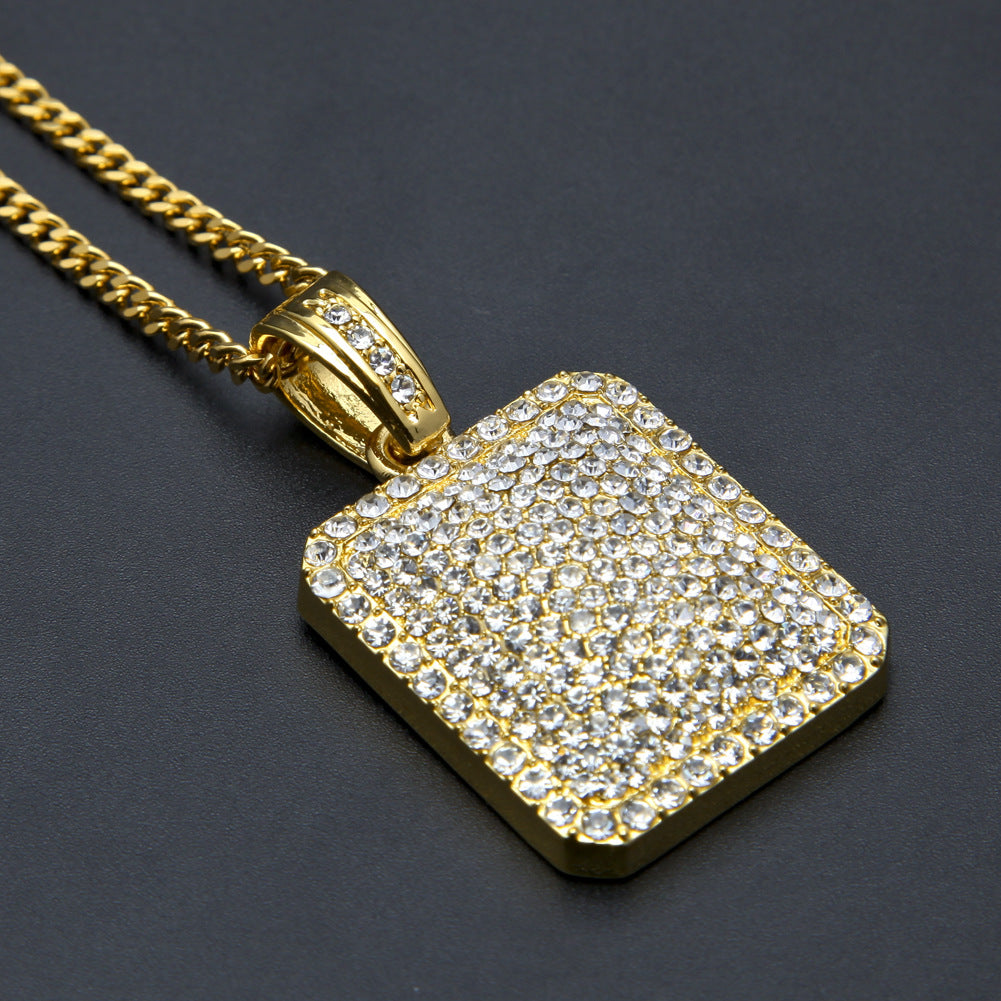 Jewelry Diamond Dog Tags Necklace Spectrum Dog Tags