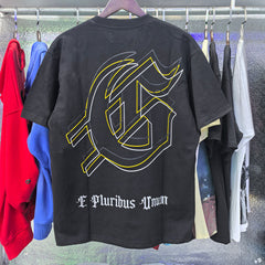 Godspeed T Shirts Spacesuit Pyramid Printing Cotton Casual Crew Neck Short Sleeve Men and Women