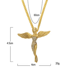 Jewelry Rhinestone 'Angel ' Necklace Angel Pieces Royalty