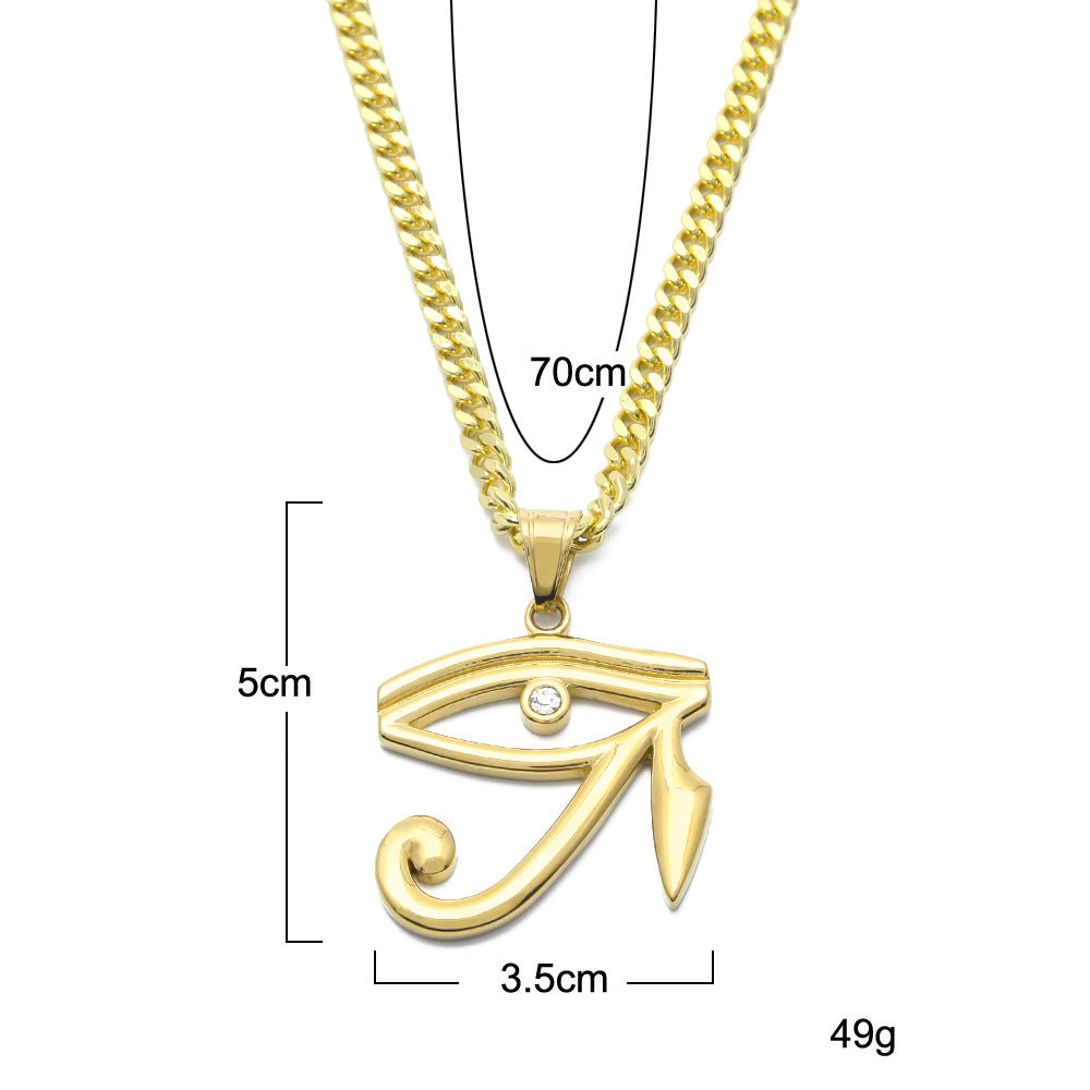 Jewelry Fashion Hip Hop The Eye of Horus Necklace rapper The Eye of Horus