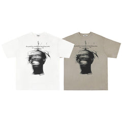 Men T Shirts Abstract Pattern Loose Clothes