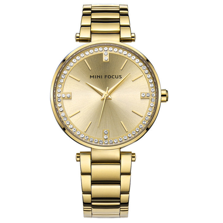 Women's Quartz Watches Diamond-encrusted Waterproof Watch