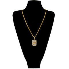 Jewelry Hip Hop Diamond Army Pendant rapper Dog Tags