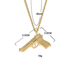 Jewelry 'Pistol ' Shaped Necklace Armament