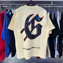 Godspeed T Shirts Skull Gentleman Rose Print Cotton Casual Short Sleeve Men and Women