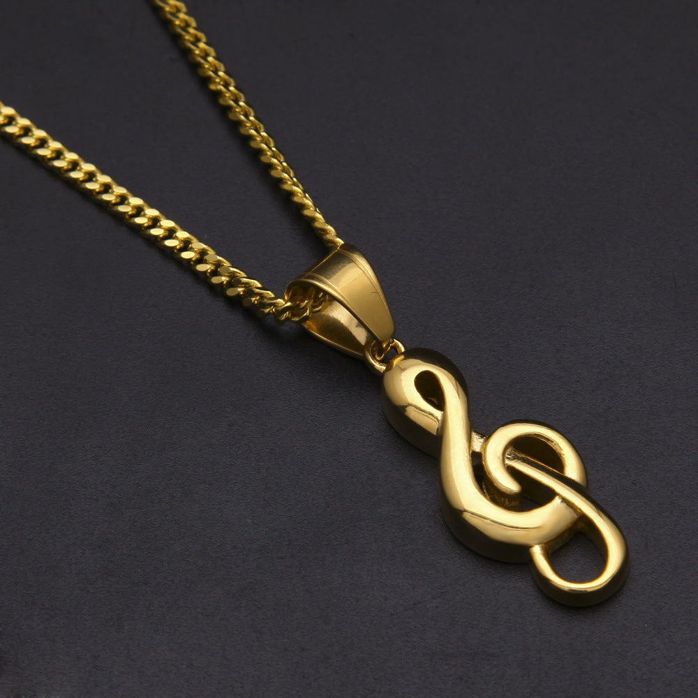 Jewelry Music Note Pendant Necklace Couple Personality Pendant St. Valentine's