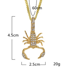 Jewelry Diamond Scorpion Pendant Necklace