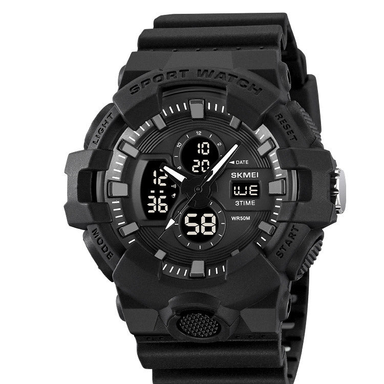 Analog-Digital Watch Outdoor Sports Waterproof Student Watch