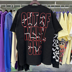 Godspeed t Shirts Skull Astronaut Print Cotton Casual Short Sleeve Men and Women