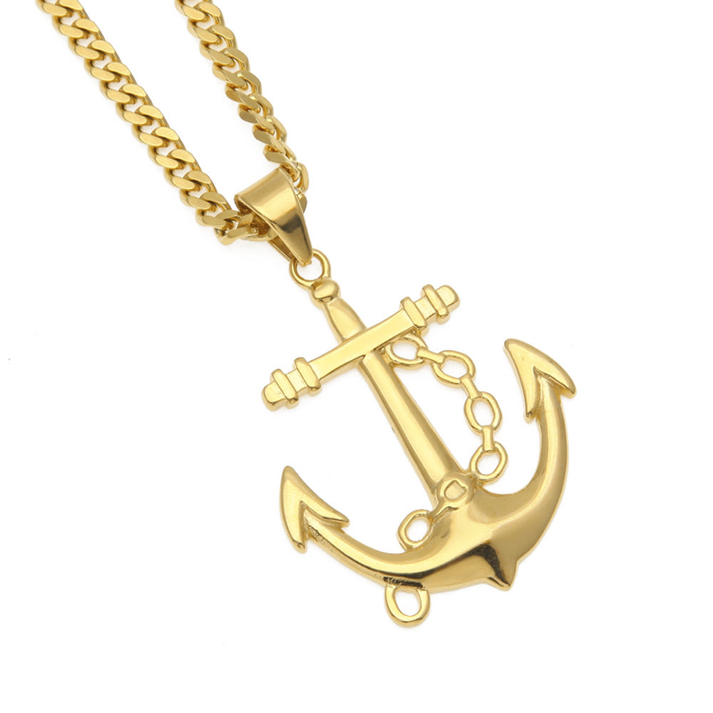 Jewelry Ha Fashion Anchor Pendant Necklace
