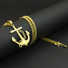 Jewelry Ha Fashion Anchor Pendant Necklace