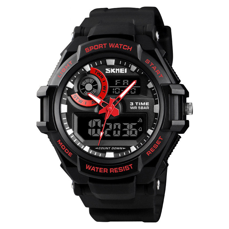 Analog-Digital Watch Sports Waterproof Student Watch