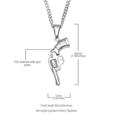 Jewelry Fashion Pistol Pendant Necklace Armament