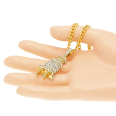 Jewelry with Diamond Plug Creative Pendant Necklaces rapper lightning