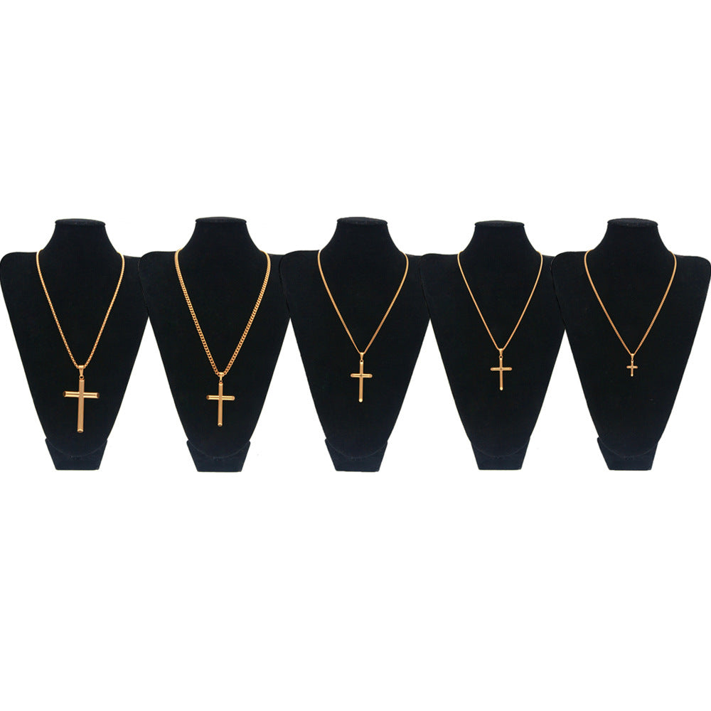 Jewelry Hip Hop Cross Pendant Necklace Simple Jewelry Crosses