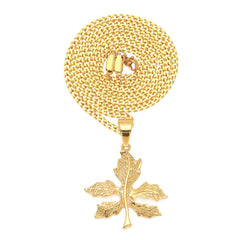 Jewelry Hip Hop 'Hemp Leaf ' Necklace rapper Cannabis
