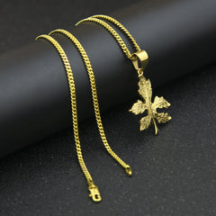 Jewelry Hip Hop 'Hemp Leaf ' Necklace rapper Cannabis