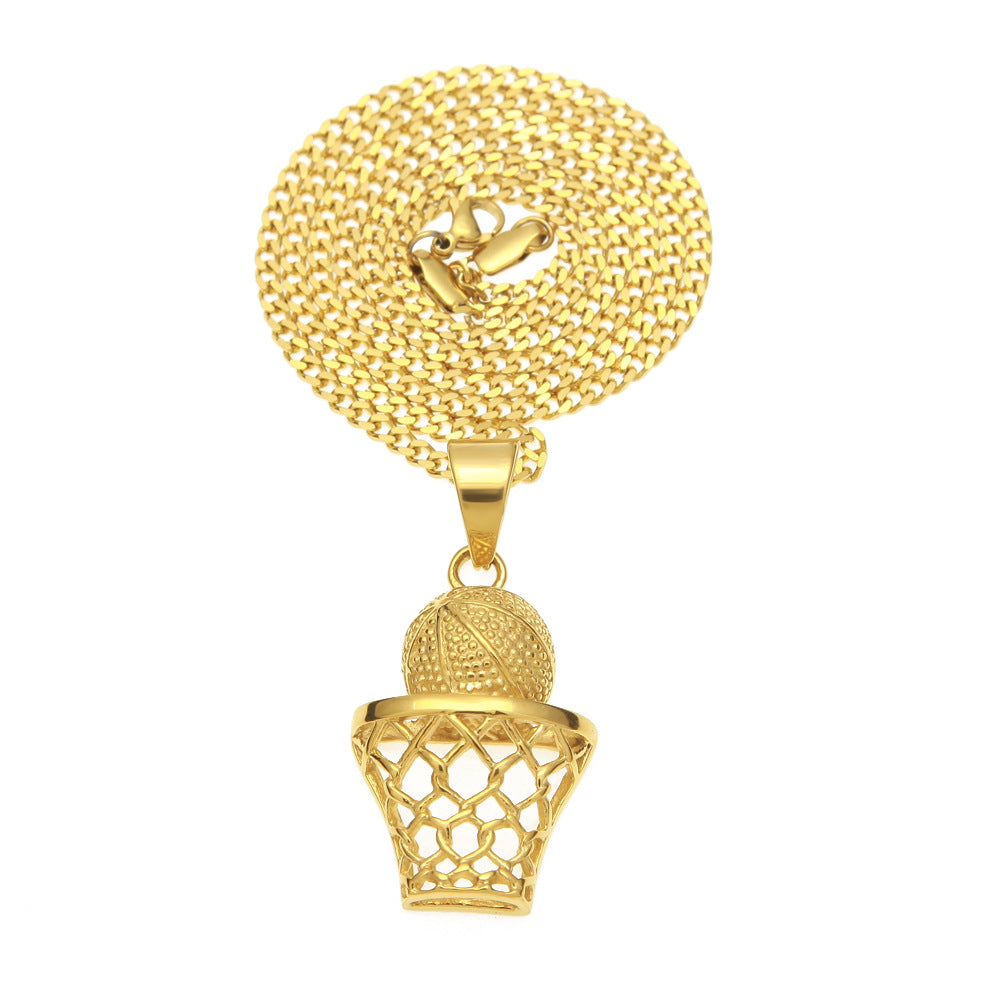 Jewelry HipHop Basketball Shooting Pendant