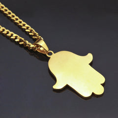 Jewelry Rhinestone Hamasa hand Necklace
