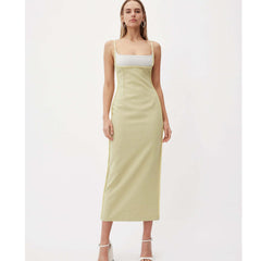 Emily Ratajkowski Dress Sleeveless Cold-Shoulder Sexy Slip Dress