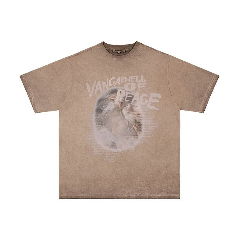 Men T Shirts Make Old Peace Dove Loose Short Sleeves