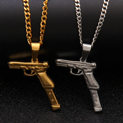 Jewelry Hip Hop Pistol Pendant Armament rapper