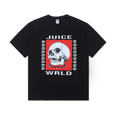 Juice WRLD T Shirt 999 & Juice WRLD Skull Printed Loose T-shirt Cotton