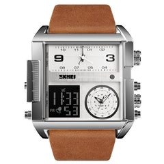 Analog-Digital Watch Square Men's Business Electronic Watch