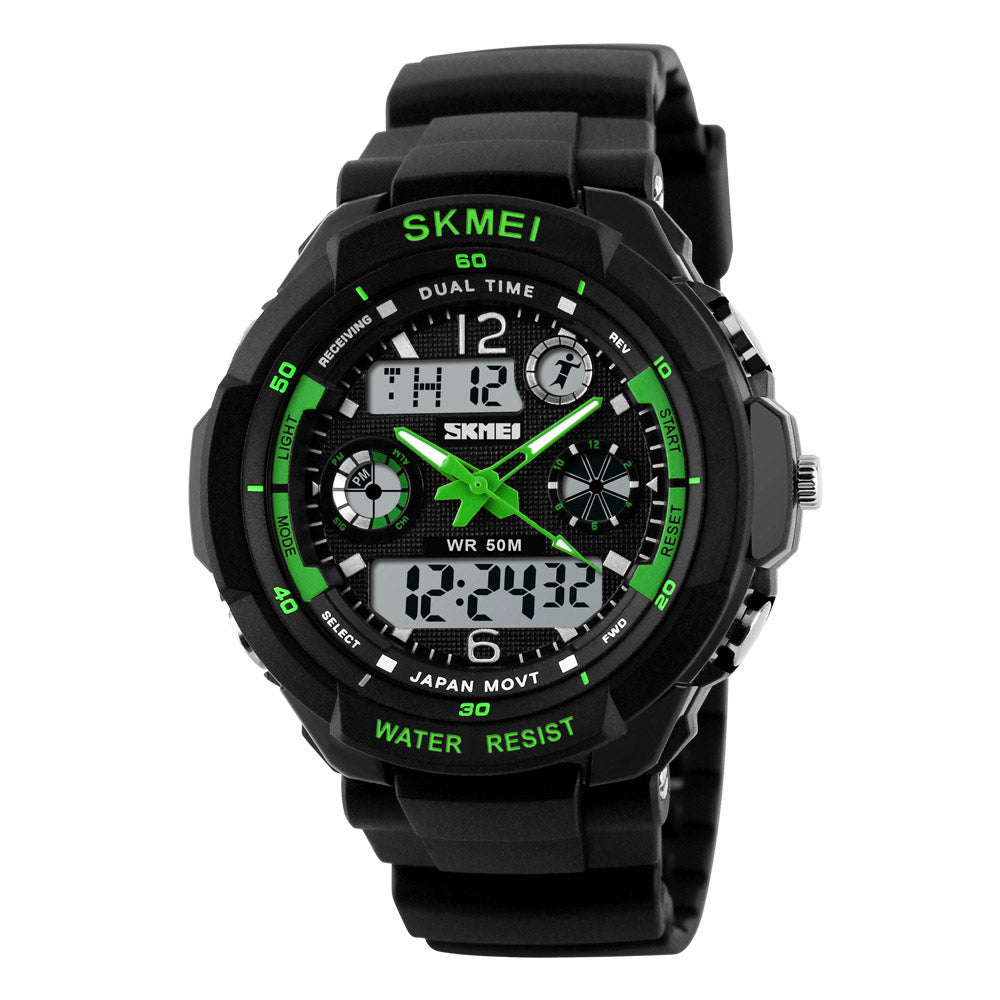 Analog-Digital Watch Mountaineering Outdoor Sports Waterproof Electronic Watch