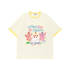 Ellie Seattle Shirt Summer Loose Crew Neck Short Sleeve T-Shirt