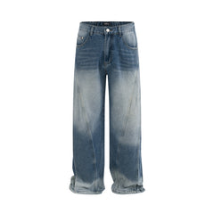 American Mens Jeans Fall Loose Jeans Straight Pants