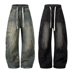 American Mens Jeans Retro Loose Jeans