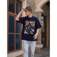 Film Star T Shirt Cotton Short Sleeve Loose American Retro T-shirt