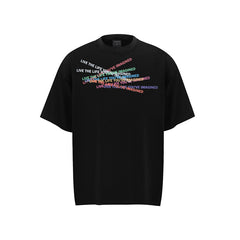 80s Casual Classics Shirts Alphabet Print Short Sleeve T-Shirt Summer Oversize Loose Top