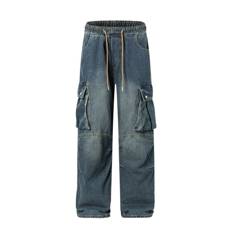 American Mens Jeans Fall/Winter Loose Straight Jeans