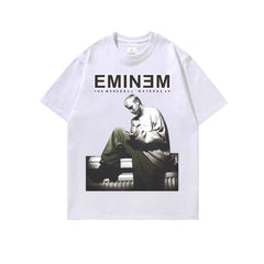 Detroit Eminem T-Shirt Vintage Loose Crew Neck T-Shirt