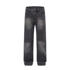 American Mens Jeans Retro Jeans Loose Straight Pants