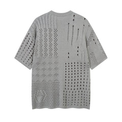 80s Casual Classics Shirts Hollow Knitted Sweater Loose Top