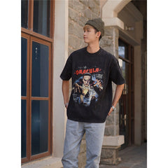 Film Star T Shirt European and American Movies Pure Cotton Loose Short Sleeve Retro Trendy T-shirt