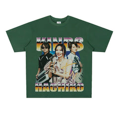 Film Star T Shirt National Fashion Rock Flyer Band Poster Commemorative Loose Street Cotton T-shirt