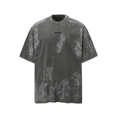 80s Casual Classics Shirts Washed Tie-Dyed Embroidered Letters Old Short Sleeve T-Shirts