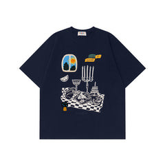 Ellie Seattle Shirt Summer Loose Wash Old Half Sleeve T-Shirt