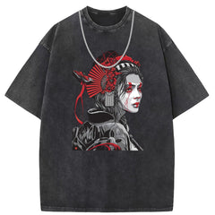 Men T Shirts Pure cotton round neck short-sleeved T-shirt women's washed and old