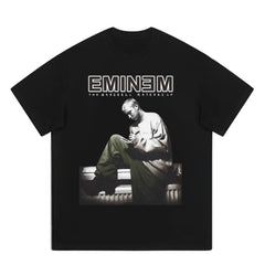 Detroit Eminem T-Shirt Vintage Loose Crew Neck T-Shirt