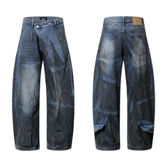 American Mens Jeans Washed Old Jeans