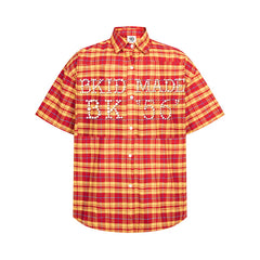 80s Casual Classics Shirts Vintage Embroidered Checked Short Sleeve Shirts