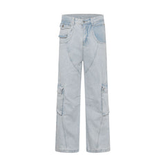 American Mens Jeans Retro Straight Casual Pants
