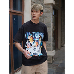 Film Star T Shirt Funny Stephen Chow Movie Short Sleeve Loose Retro T-shirt