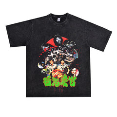 Film Star T Shirt Loose Nostalgic Short Sleeve American Retro Trendy T-shirt Men and Women